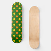 Oranje Geel Groen Stippen Design Persoonlijk Skateboard (Voorkant)