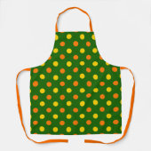 Oranje Geel Groen Stippen Design Schort (Voorkant)