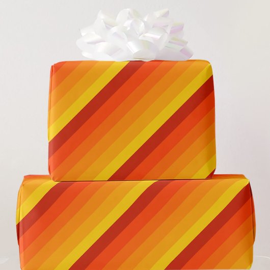 Oranje geel Happy Birthday Giftwrap Naam toevoegen Cadeaupapier