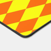 Oranje Geel Harlekijn Geruit Ontwerp  Bureaumat (Hoek)