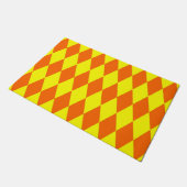 Oranje Geel Harlekijn Geruit Ontwerp Deurmat (Schuin)