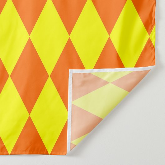 Oranje Geel Harlekijn Geruit Ontwerp Stof