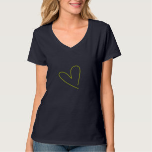 oranje geel hart tekst afbeelding bewerkbaar T-Shi T-shirt