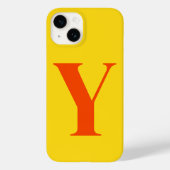 Oranje geel Initiaal gepersonaliseerd monogram Case-Mate iPhone Case (Achterkant)