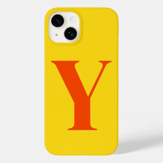 Oranje geel Initiaal gepersonaliseerd monogram Case-Mate iPhone Case (Achterkant)