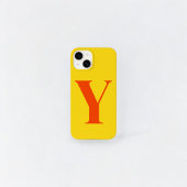 Oranje geel Initiaal gepersonaliseerd monogram Case-Mate iPhone Case
