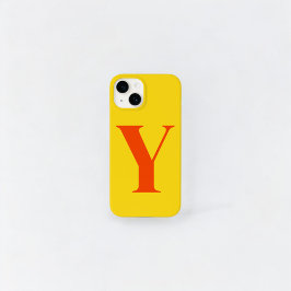 Oranje geel Initiaal gepersonaliseerd monogram Case-Mate iPhone 14 Hoesje