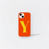 Oranje geel Initiaal gepersonaliseerd monogram Case-Mate iPhone Case