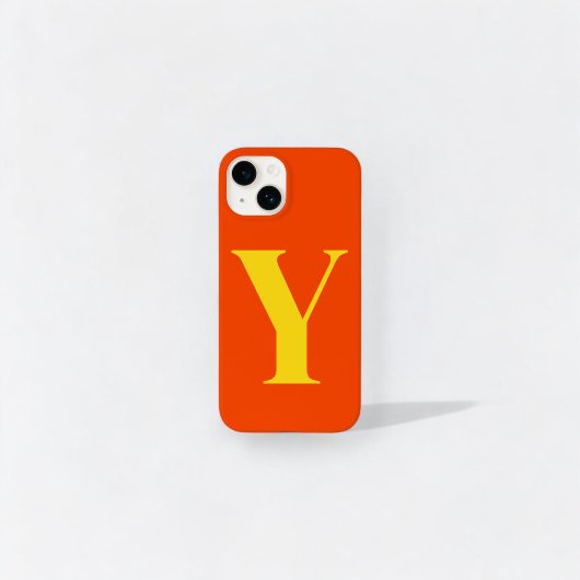 Oranje geel Initiaal gepersonaliseerd monogram Case-Mate iPhone Case
