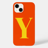 Oranje geel Initiaal gepersonaliseerd monogram Case-Mate iPhone Case (Achterkant)