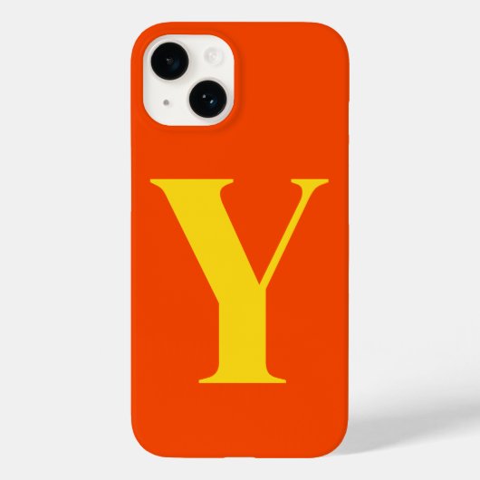 Oranje geel Initiaal gepersonaliseerd monogram Case-Mate iPhone Case (Achterkant)