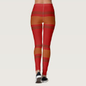 Oranje geel kerstfeest leggings (Achterkant)