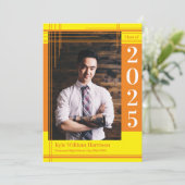 Oranje geel kleurenAfstuderen van de School Kaart (Staand voorkant)