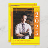 Oranje geel kleurenAfstuderen van de School Kaart (Voorkant / Achterkant)