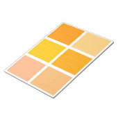 Oranje geel kleurenblok notitieblok (Schuin)