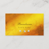 Oranje Geel Melkdiamant Moderne Visitekaartje (Voorkant)