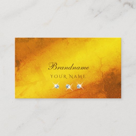 Oranje Geel Melkdiamant Moderne Visitekaartje (Voorkant)