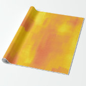 Oranje geel modern Abstract Cadeaupapier (Uitgerold)