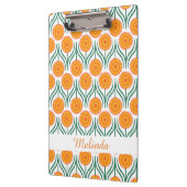Oranje geel modern Floral Pattern-Custom Klembord (Links)