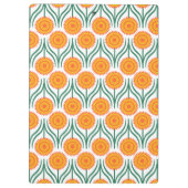 Oranje geel modern Floral Pattern-Custom Klembord (Achterkant)