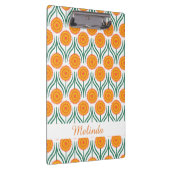 Oranje geel modern Floral Pattern-Custom Klembord (Rechts)