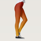 Oranje geel ombre zonsondergang leggings (Rechts)