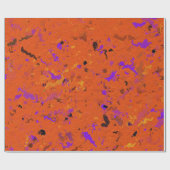 Oranje, geel, Paars en zwart Abstract Cadeaupapier (Vlak)