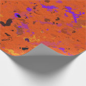 Oranje, geel, Paars en zwart Abstract Cadeaupapier (Hoek)