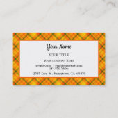 Oranje geel patroon bewerkbaar Visitekaartje (Voorkant)