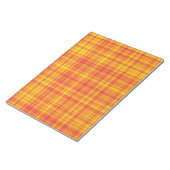 Oranje Geel Plaid Checker Patroon Notitieblok (Schuin)