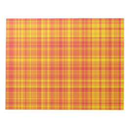 Oranje Geel Plaid Checker Patroon Notitieblok