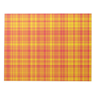 Oranje Geel Plaid Checker Patroon Notitieblok