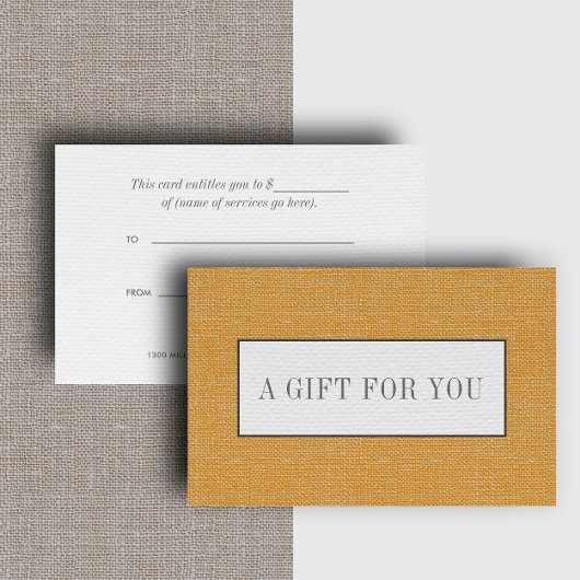 Oranje geel | Plain Elegant Linen look Chic