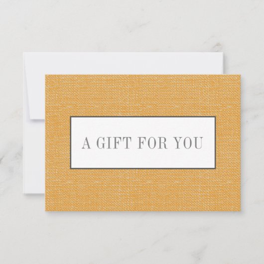 Oranje geel | Plain Elegant Linen look Chic (Voorkant)