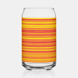 Oranje geel rood gestreept blikvorm glas