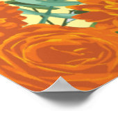 Oranje geel Roos Poster (Hoek)