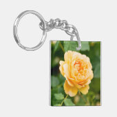 Oranje geel roos sleutelhanger (Voorkant Links)