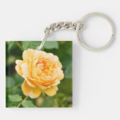 Oranje geel roos sleutelhanger (Achterkant)
