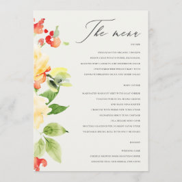 ORANJE GEEL ROSE ROSE WATERVERF FLORAAL MENU