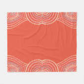 oranje geel roze blauw Concentric Hearts Regenboog Fleece Deken (Voorkant (Horizontaal))