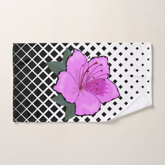 Oranje & Geel & Roze Bloemen op een Trellis Bad Handdoek (Handdoek)