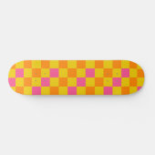 Oranje Geel Roze Geruit Patroonontwerp  Persoonlijk Skateboard (Horizontaal)