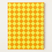 Oranje geel ruitpatroon planner (Achterkant)
