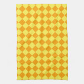Oranje geel ruitpatroon theedoek (Verticaal)