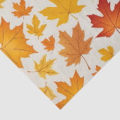 Oranje geel rustieke herfstesdoornbladeren tissuepapier (Detail)