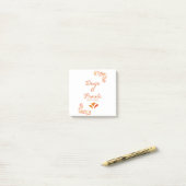 oranje geel rustieke Spaanse bruidspaar naam Post-it® Notes (Op bureau)