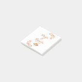 oranje geel rustieke Spaanse bruidspaar naam Post-it® Notes (Schuin)