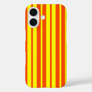 Oranje geel Stijlvol Strepen Patroonontwerp iPhone 16 Hoesje
