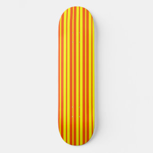 Oranje geel Stijlvol Strepen Patroonontwerp Persoonlijk Skateboard