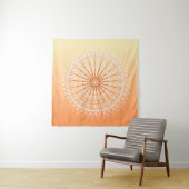 Oranje Geel Sun Mandala Wandkleed (In situ)